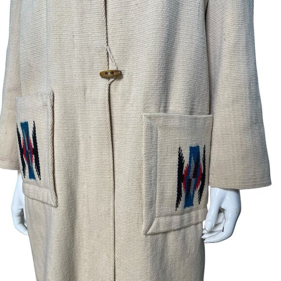 Vintage 1940’s Woven Wool Chimayo Jacket Hand Loomed New Mexico, S/M - Picture 6 of 15